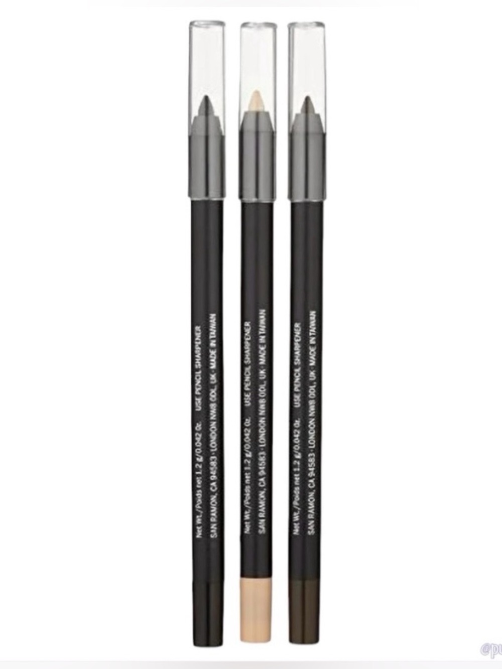 Japonesque Velvet Touch Eye Pencil Set Trio NIB Black Brown Beige